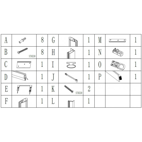 Душові двері BRAVO PASLENKA 100T (1уп.) (000019809)