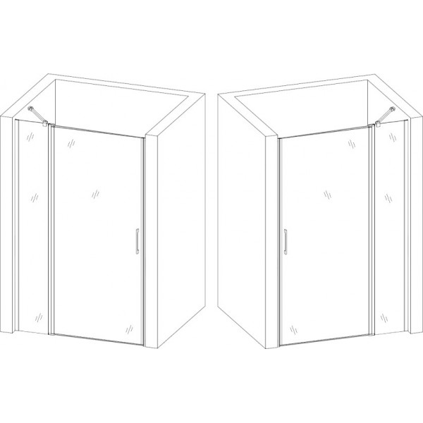 Душові двері BRAVO PASLENKA 100T (1уп.) (000019809)