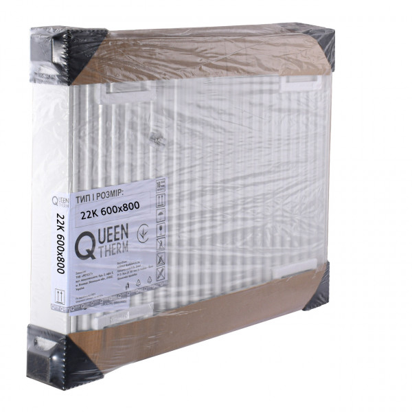 Радіатор сталевий панельний QUEEN THERM 22 бок 600x800 (000021731)