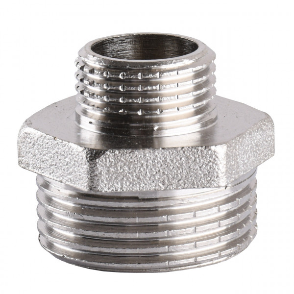 Ніпель редукційний нікельований 1″ЗР х 1/2″ЗР штампований А0513А(нк) VA (000024885)