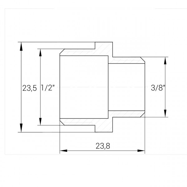 Ніпель редукційний нікельований 1/2″ЗР х 3/8″ЗР штампований А0542А(нк) VA (000024922)