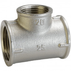 Трійник редукційний нікельований 1″ВР х 3/4″ВР х 1″ВР ливарний А0220А(нк) VA (000026565)