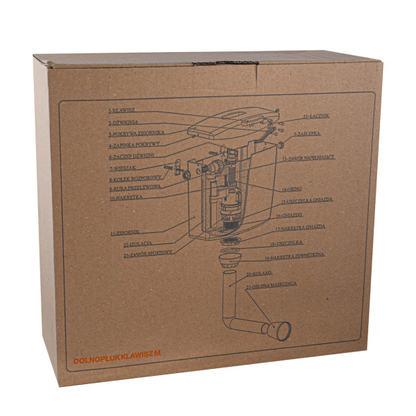 Сливной бачок SND/024/0/K, M-кнопка, пластик, K K Pol (арт. 29395) (000029395)