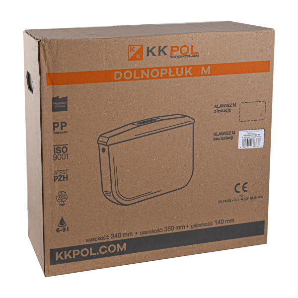 Сливной бачок SND/024/0/K, M-кнопка, пластик, K K Pol (арт. 29395) (000029395)