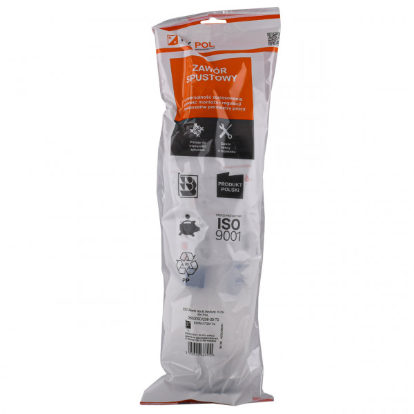 Двухфункциональный сливной клапан K.K.POL ZSD/206, 3/6л BIS(350/ZSD/206-00-T0) (000029388)