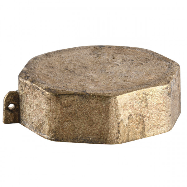 Заглушка латунна 1 1/4″ВР ливарна з отвором 1096Б (000011660)