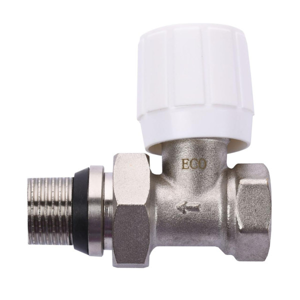 Кран радіаторний прямий ECO Technology ECO5106 1/2″ вентильний з ущільнювачем (000016159)