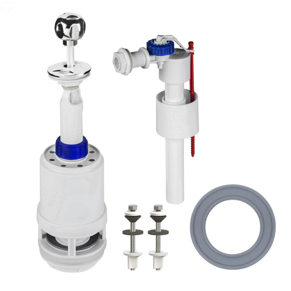 Комплект арматуры для сливного бачка с боковой подачей води 1/2 ″ та рычагом слива вверх АБу-2 (000029179)
