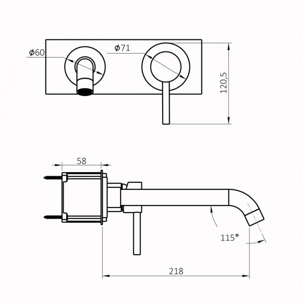 Змішувач для умивальника Globus Lux LAZER Pro GLPR-204-00-SMART (000028924)