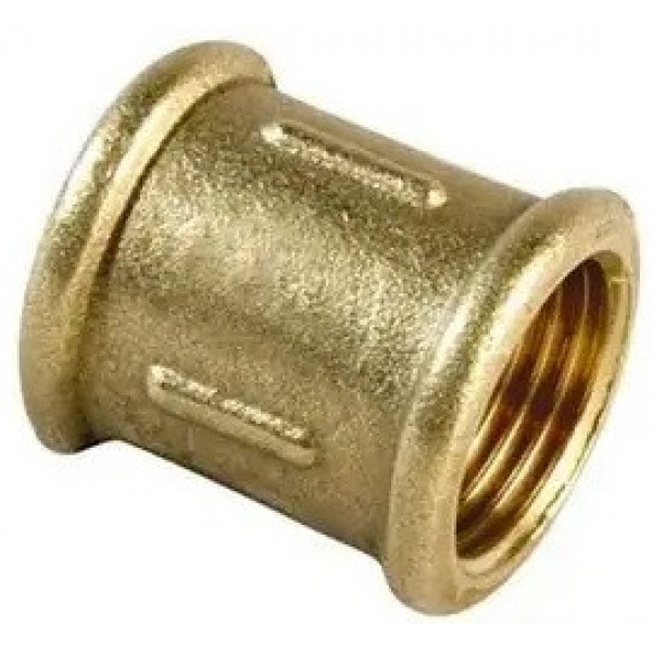 Муфта латунна 1/4″ВР х 1/4″ВР ливарна 332Б (000027838)