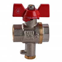 Кран шаровый полнопроходной для подключения термометра SOLOMON 1/2″ V1242 S (000029067)
