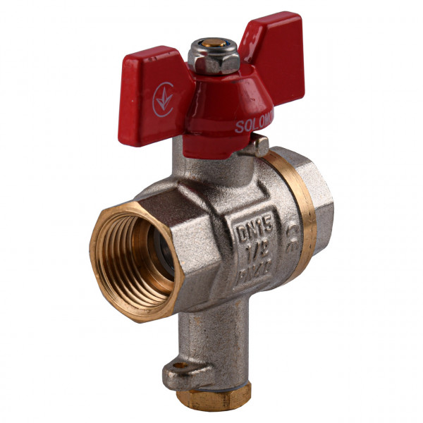 Кран кульовий повнопрохiдний для підключення термометра SOLOMON 1/2″ V1242 S (000029067)