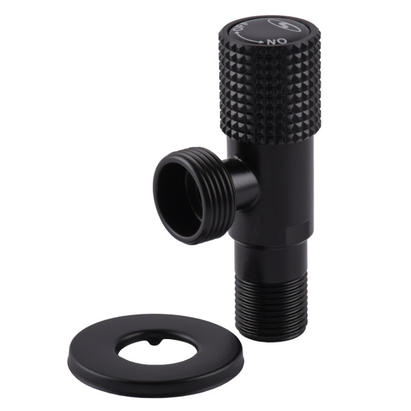 Кран кутовий кераміка SOLOMON EXCLUSIVE 1/2″X3/4″ 989 BB (BLACK/BLACK) ( 1шт.) (000028995)