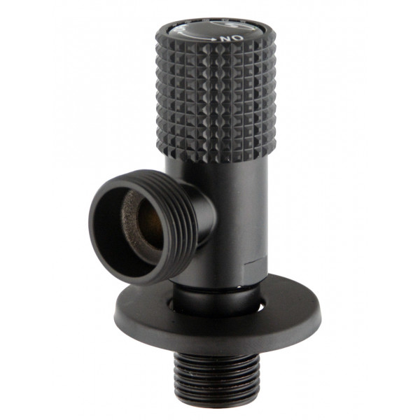 Кран кутовий кераміка SOLOMON EXCLUSIVE 1/2″X3/4″ 989 BB (BLACK/BLACK) ( 1шт.) (000028995)