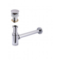 Сифон металлический с донным клапаном Globus Lux GS-32-105-03B (000030296)