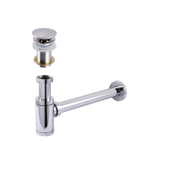 Сифон металлический с донным клапаном Globus Lux GS-32-105-03B (000030296)