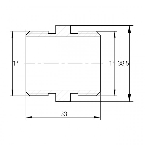 Ніпель нікельований 1″ЗР х 1″ЗР штампований А0506А(нк) VA (000024884)