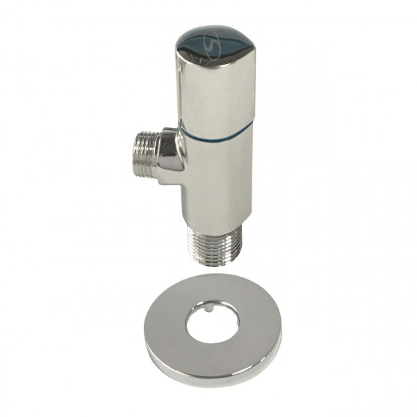 Кран напівобертовий кутовий з цангою SOLOMON 1/2″x3/8″ 9082 (000004137)