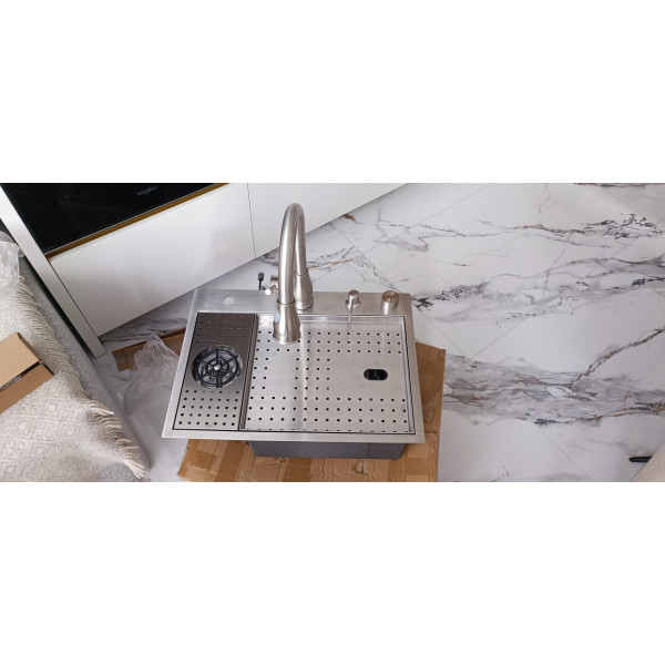 Кухонна раковина водоспад Willda, кухонна мийка водоспад ручної роботи 57 х 42 х 22 (324915222)