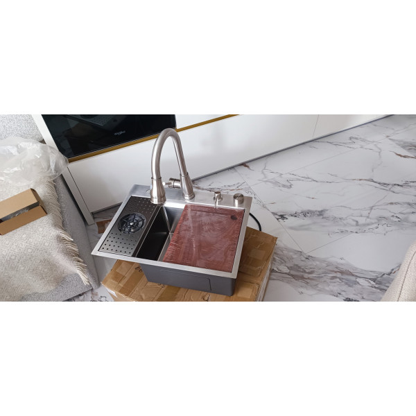 Кухонна раковина водоспад Willda, кухонна мийка водоспад ручної роботи 57 х 42 х 22 (324915222)