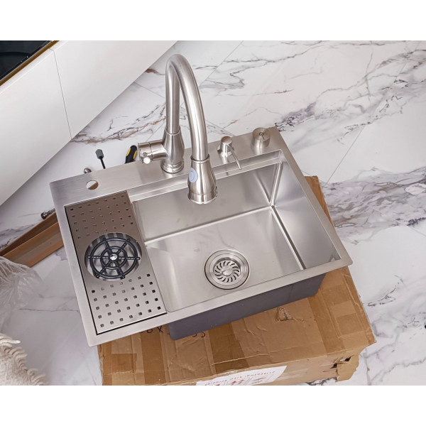 Кухонна раковина водоспад Willda, кухонна мийка водоспад ручної роботи 57 х 42 х 22 (324915222)