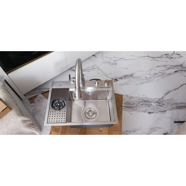 Кухонна раковина водоспад Willda, кухонна мийка водоспад ручної роботи 57 х 42 х 22 (324915222)