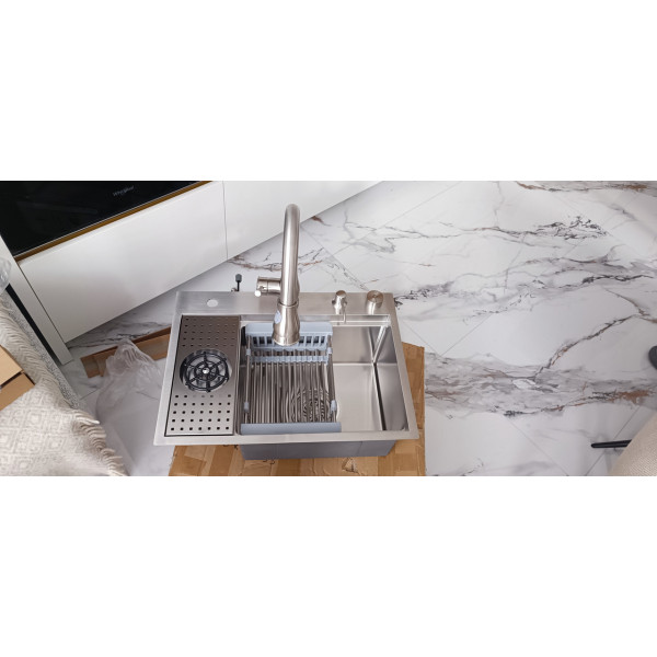 Кухонна раковина водоспад Willda, кухонна мийка водоспад ручної роботи 57 х 42 х 22 (324915222)