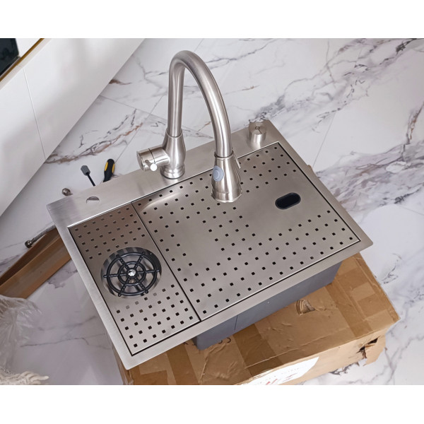 Кухонна раковина водоспад Willda, кухонна мийка водоспад ручної роботи 57 х 42 х 22 (324915222)