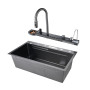 Кухонная раковина водопад Willda,кухонная мойка водопад темно-серая 75х46х22 (121317286)