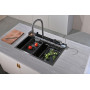 Кухонная раковина водопад Willda,кухонная мойка водопад темно-серая 75х46х22 (121317286)