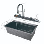 Кухонная раковина водопад Willda,кухонная мойка водопад темно-серая 75х46х22 (121317286)