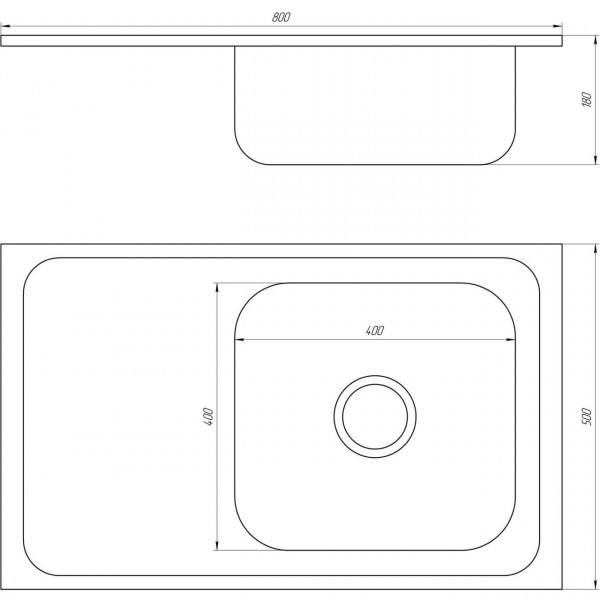 Мойка кухонная Mira MR 8050 R D Decor Right (000015365)