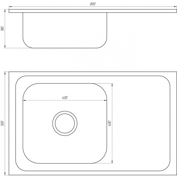 Мойка кухонная Mira MR 8050 L E Satin Left (000015366)