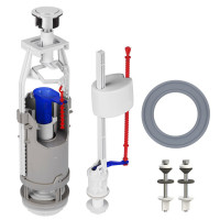 Комплект арматури для змивного бачка з нижнью подачею води 1/2″, з одним режимом зливу АБк-12 (000030903)