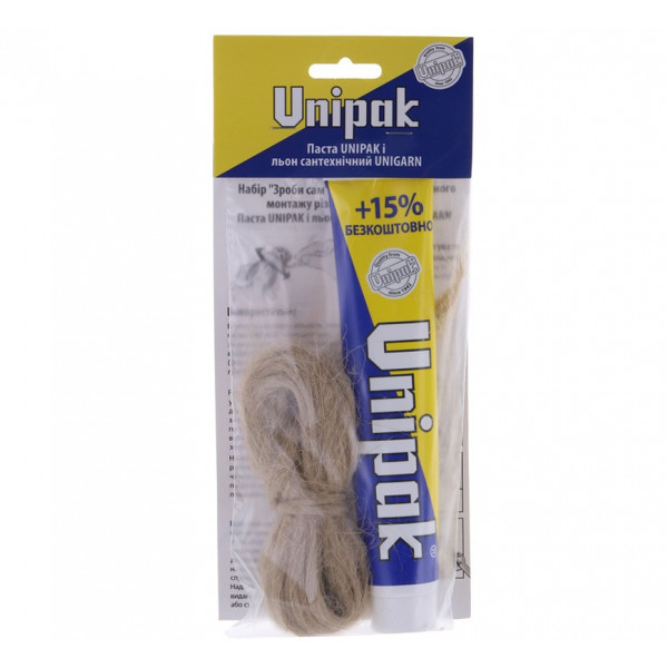 Паста пакувальна для води 75g з льоном-паклею 13g UNIPAK (Набір-Зроби сам) (000030484)