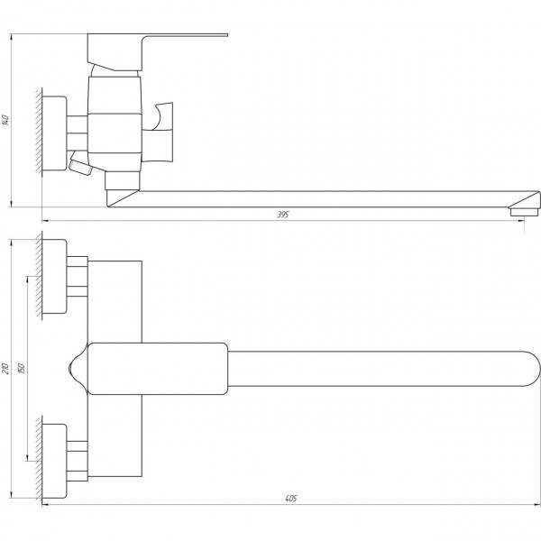 Змішувач для ванни DOMINO MALIBU DMM-208 (000013700)
