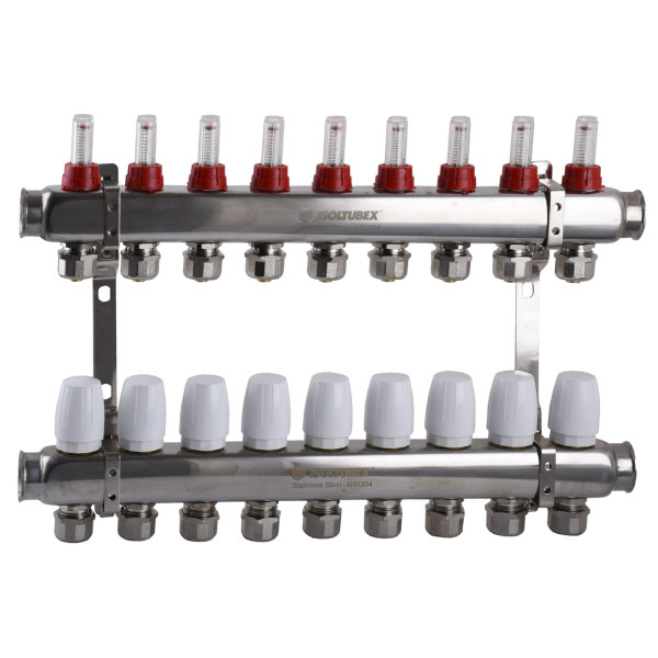 Коллектор ISOLTUBEX SPAIN INOX AISI-304 нержавеющая сталь CO-9 (1″х9) (000020391)