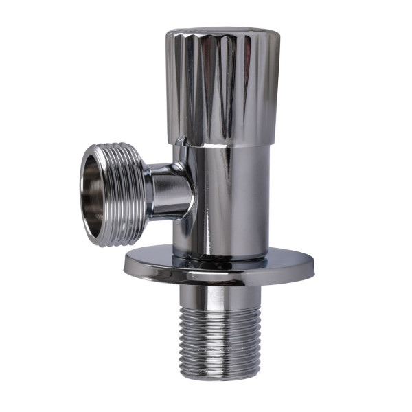 !Кран кутовий кераміка SOLOMON EXCLUSIVE 1/2″X3/4″ 989 CHROM ( 1шт.) (000029588)