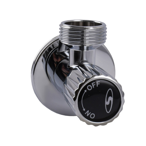 !Кран кутовий кераміка SOLOMON EXCLUSIVE 1/2″X3/4″ 989 CHROM ( 1шт.) (000029588)