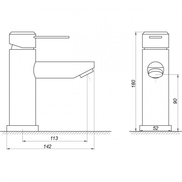 Смеситель для умывальника DOMINO ELLIPSE DCC-101 (000029879)