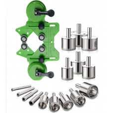 Набор шаблон для сверления и алмазные коронки 15 штук JNZ (592710572)