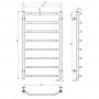 Рушникосушарка UNIO LS ЕU 900-500-8 Драбинка Скоба електро (000030464)