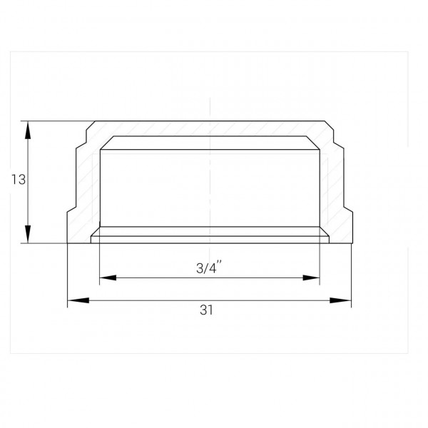 Заглушка 3/4″В никелированная под пломбу NC401P OPTIMUM (000030759)