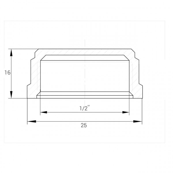 Заглушка 1/2″В никелированная под пломбу NC301P OPTIMUM (000030757)
