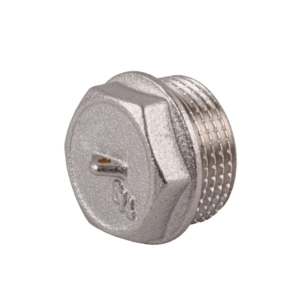 Заглушка 3/4″Н никелированная под пломбу NC402P OPTIMUM (000030760)