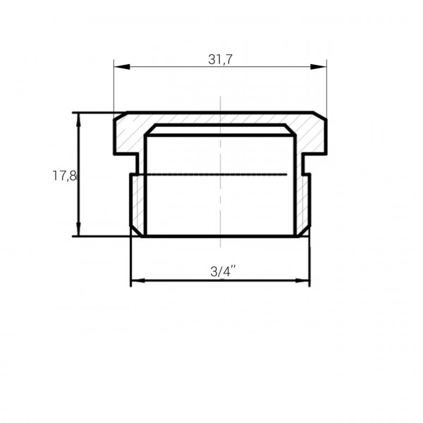 Заглушка 3/4″З нікельована під пломбу NC402P OPTIMUM (000030760)