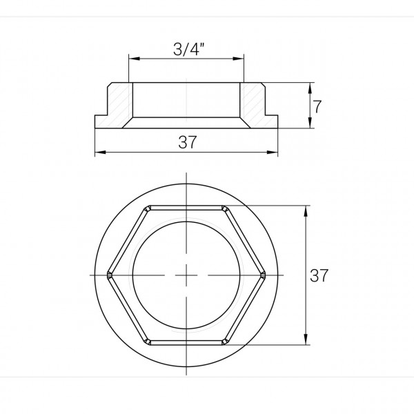 Контргайка-шайба 3/4″В никелированная NW441S OPTIMUM (000030764)
