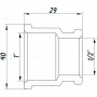 Муфта редукционная 1″х1/2″ВВ никелированная NM531L OPTIMUM (000030781)