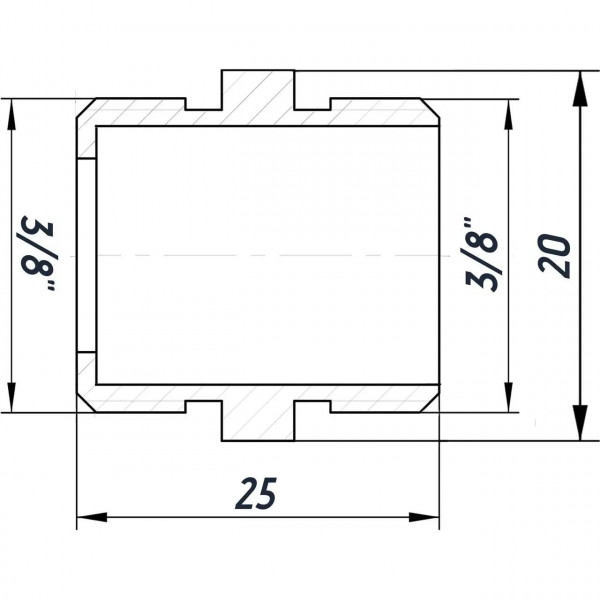 Ниппель 3/8″НН никелированный под прокладку NN222G OPTIMUM (000030783)