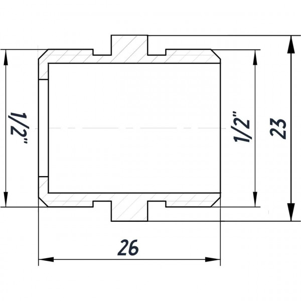 Ниппель 1/2″НН никелированный под прокладку NN332G OPTIMUM (000030784)